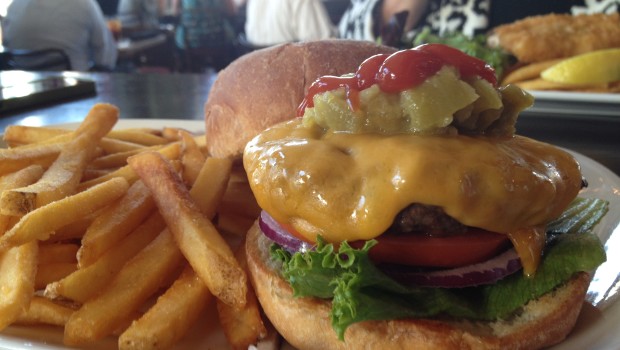 Bison burger from Cooper Irish Pub