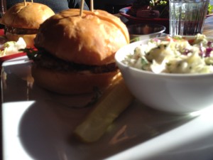 Turkey Birger and coleslaw from Red Cow - Edina, MN