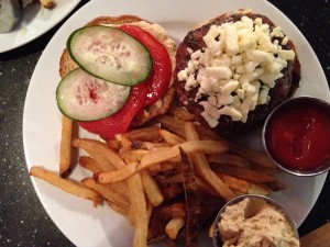 Lamb Burger at Glen Lake Cafe Top View