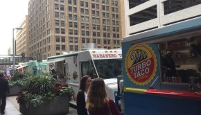 Food trucks lined up in Minneapolis