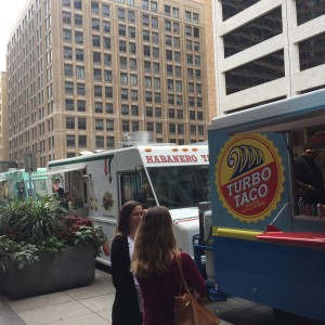 Food trucks lined up in Minneapolis